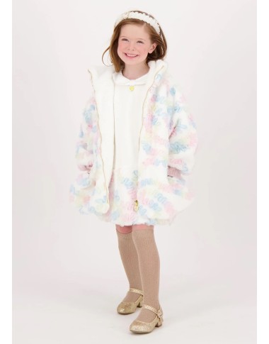 Ecopelliccia con tulle multicolor