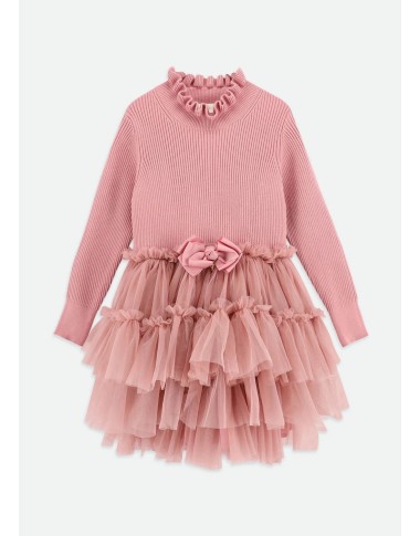 Dress tricot and tulle