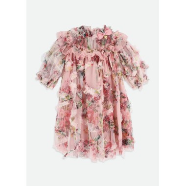 Abito tulle fiori Bimba