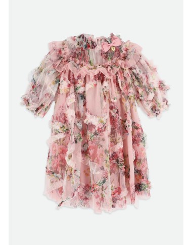 Abito tulle fiori Bimba