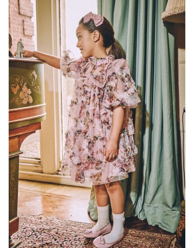 Abito tulle fiori Bimba