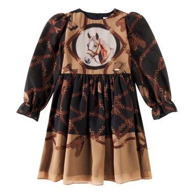 Abito chiffon pony Bimba 2/8 anni