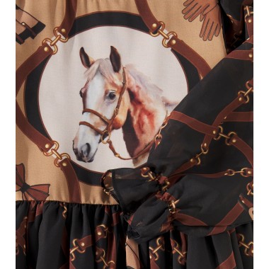 Abito chiffon pony Bimba 2/8 anni