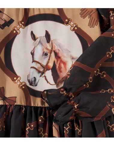 Abito chiffon pony Bimba 2/8 anni