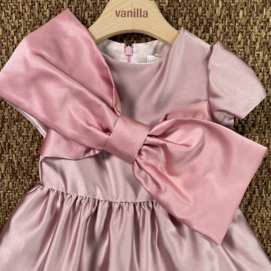 Abito in raso fiocco Bimba 2/8 anni