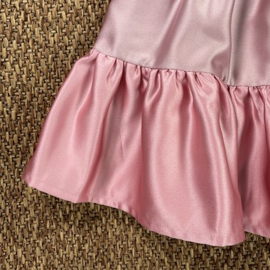 Abito in raso fiocco Bimba 2/8 anni