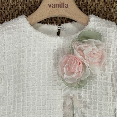 Abito operato fiori Bimba 2/8 anni