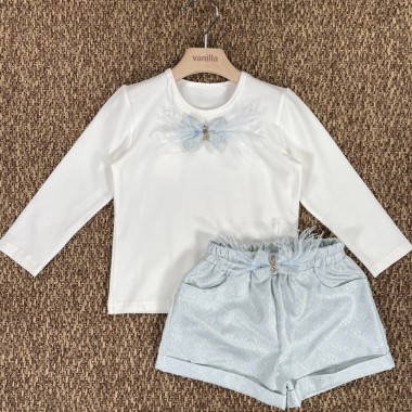 Completo maglia e short Bimba 2/8 anni