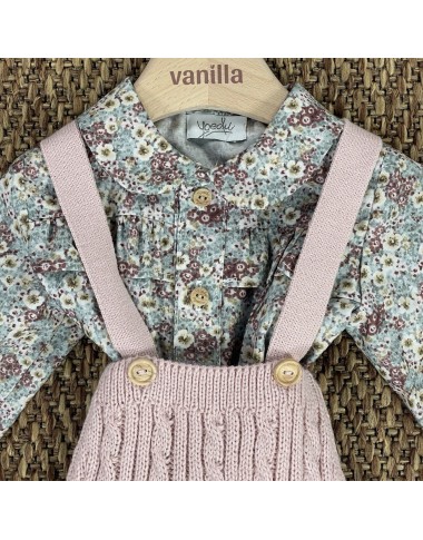 Completo camicia e salopette Neonata 0/36