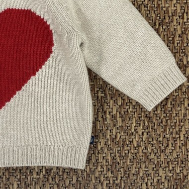 Maglioncino cuore lana Neonato 0/36