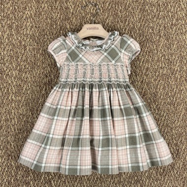 Abito punto smock e roselline Neonata 0/36