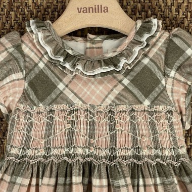 Abito punto smock e roselline Neonata 0/36