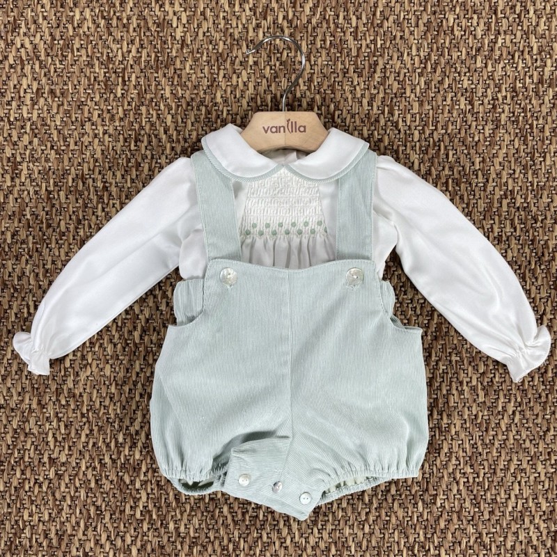 Completo camicia e salopette Neonato 0/36