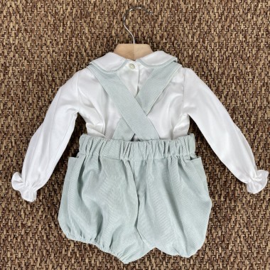Completo camicia e salopette Neonato 0/36