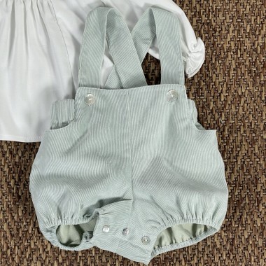 Completo camicia e salopette Neonato 0/36