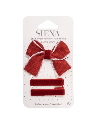 Set 3 Mollettine Fiocco Mollette e Fermagli