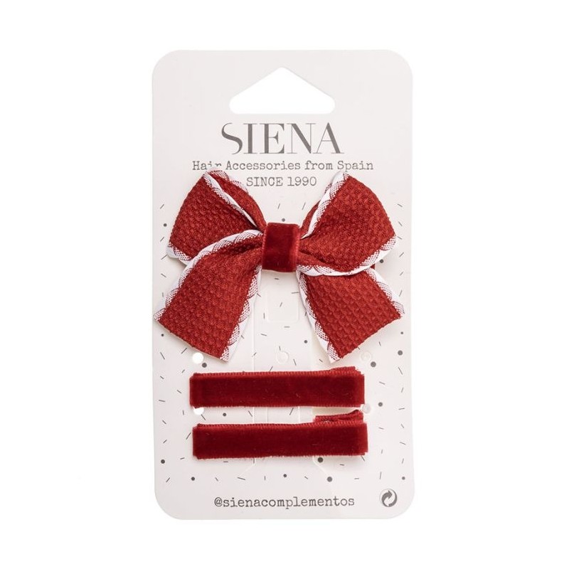 Set 3 Mollettine Fiocco Mollette e Fermagli