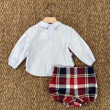 Completo camicia gilet e bermuda Neonato 0/36