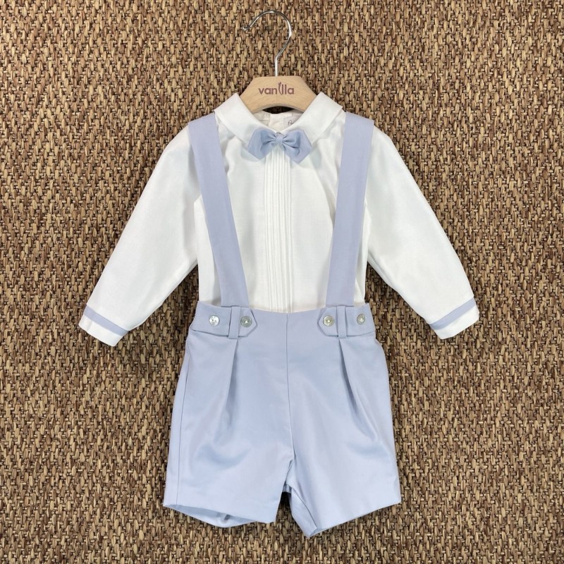 Completo camicia papillon e bermuda Neonato
