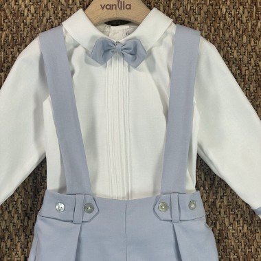 Completo camicia papillon e bermuda Neonato