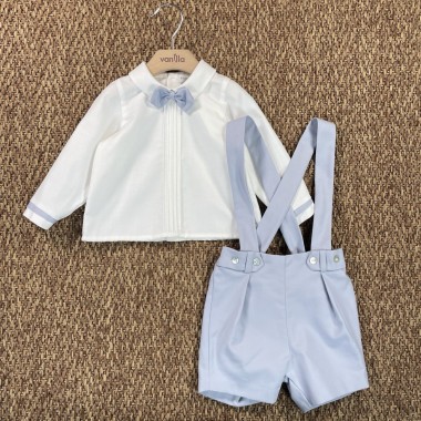 Completo camicia papillon e bermuda Neonato