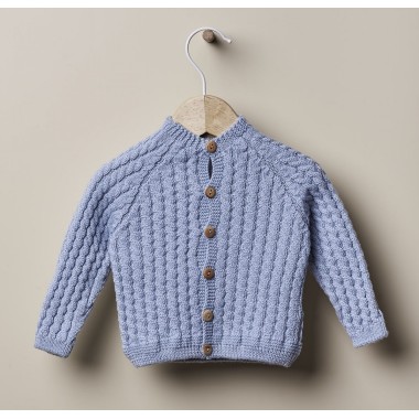 Cardigan lana trecce Neonato