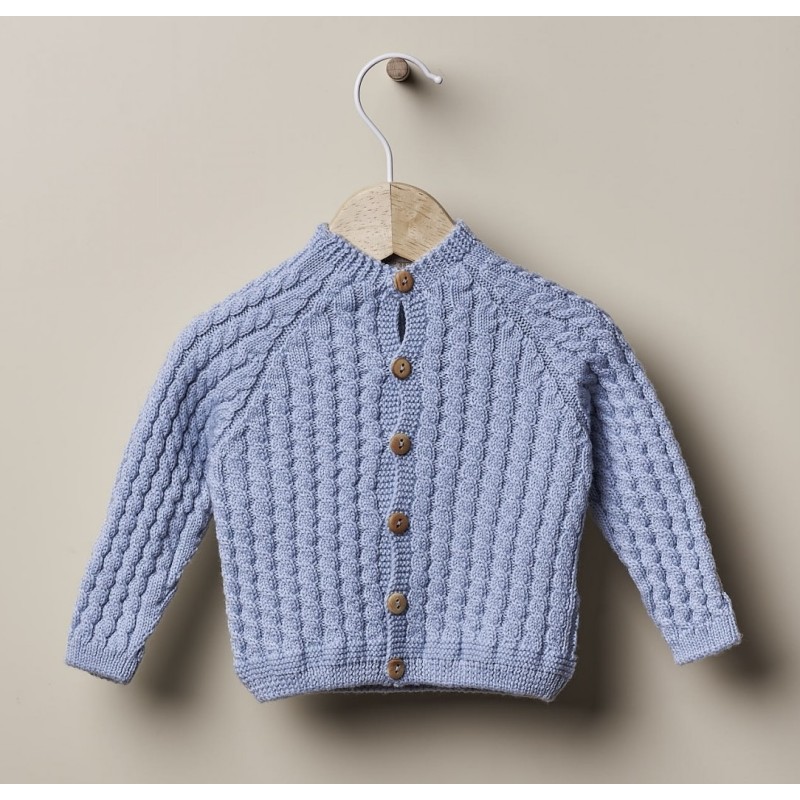 Cardigan lana trecce Neonato