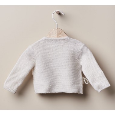 Cardigan incrociato lana Neonata