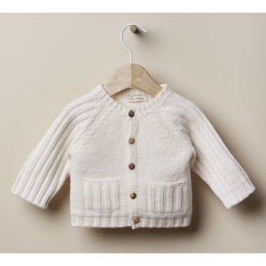 Cardigan lana primi mesi Neonata