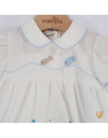 Pagliaccetto e scarpette ricamate a mano Set Nascita e Uscita Clinica