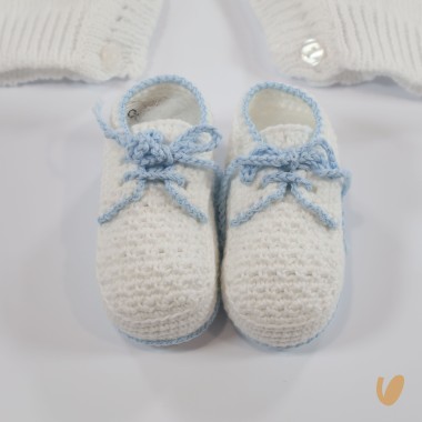 Completo nascita ricamato a mano in filo Set Nascita e Uscita Clinica