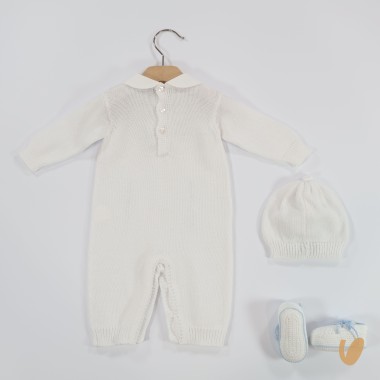 Completo nascita ricamato a mano in filo Set Nascita e Uscita Clinica