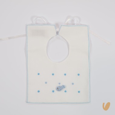 Bavetta pesciolini ricamata a mano Bavetta e Mussola