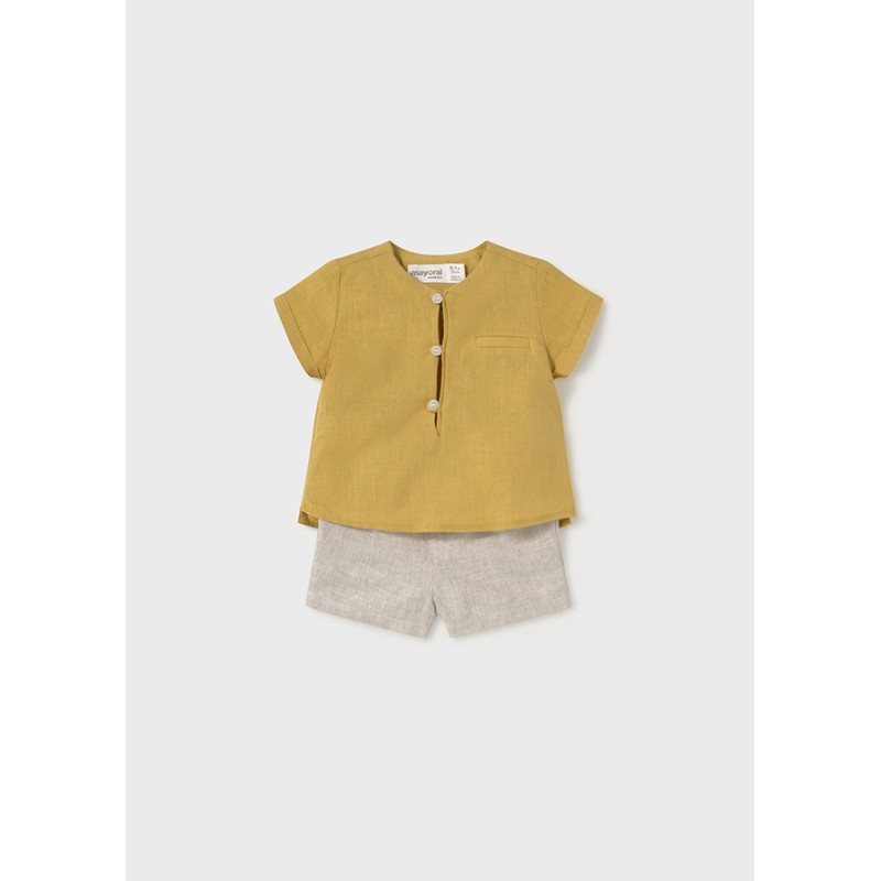 Completo camicia e bermuda Neonato 0/36