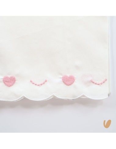 Set lenzuola ricamato cuori Coperta e Lenzuola