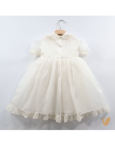 Dress in silk organza bouquet