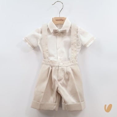 Completo in shantung Battesimo