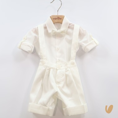 Completo in shantung Battesimo