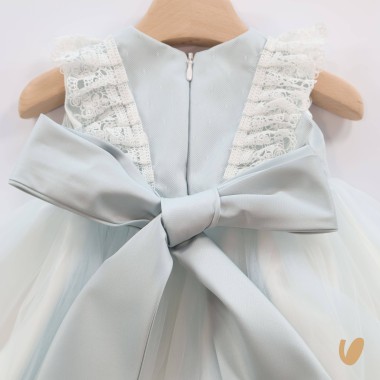 Abito tulle e fascia Battesimo