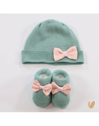 Shoes and hat linen bow