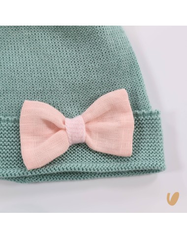 Scarpette e cappello fiocco lino Cappello e Guanti