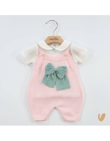 Salopette e maglia in filo di cotone Set Nascita e Uscita Clinica