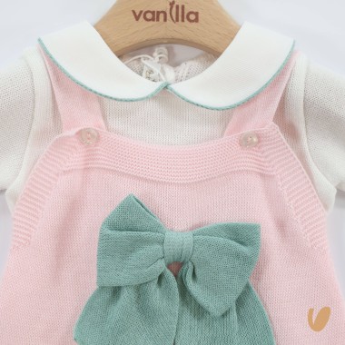 Salopette e maglia in filo di cotone Set Nascita e Uscita Clinica