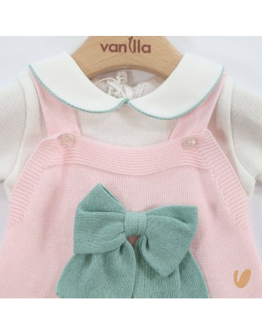 Salopette e maglia in filo di cotone Set Nascita e Uscita Clinica