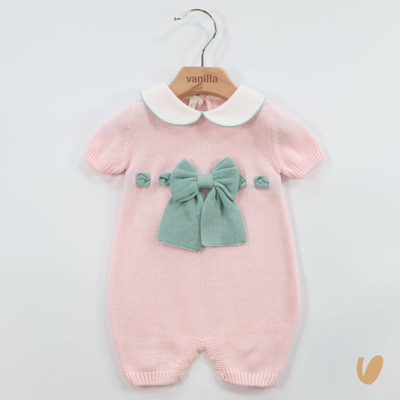 Pagliaccetto fiocco in filo do cotone Set Nascita e Uscita Clinica