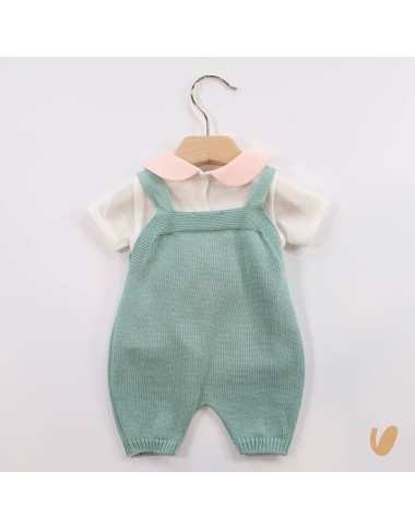 Salopette e maglia in filo di cotone Set Nascita e Uscita Clinica