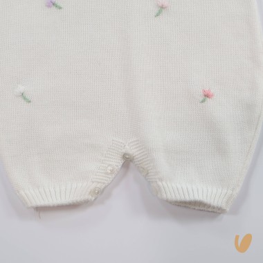 Pagliaccetto tulipani in filo di cotone Set Nascita e Uscita Clinica