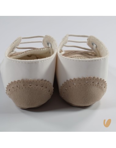 Two-tone eco-leather shoes