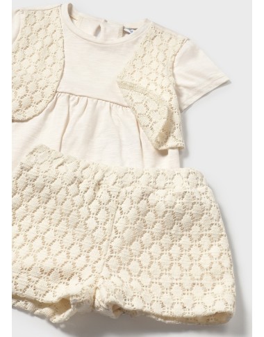 Completo Shirt e Bermuda guipur          Neonata 0/36