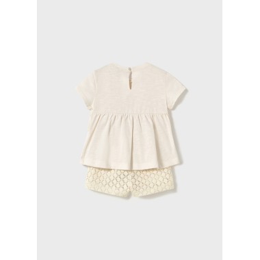 Completo Shirt e Bermuda guipur          Neonata 0/36